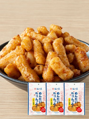 めんたいカリんっと! 60g×3袋 かりんとう バター風味 / 福さ屋 明太子 辛子明太子 おつまみ 晩酌 福岡 博多 土産 ギフト 贈り物 父の日 お中元 御中元 お歳暮 敬老の日【公式ストア】