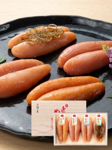 無着色辛子めんたい食べ比べセット 320N 80g×4種 福さ屋 辛子明太子